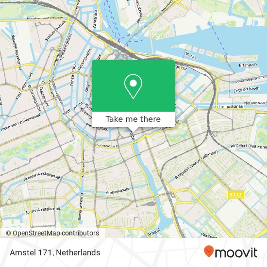Amstel 171, 1018 ES Amsterdam Karte