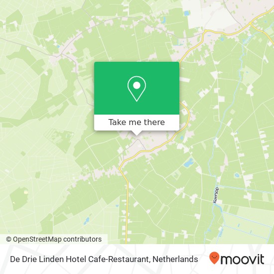 De Drie Linden Hotel Cafe-Restaurant, Rijt 2 map