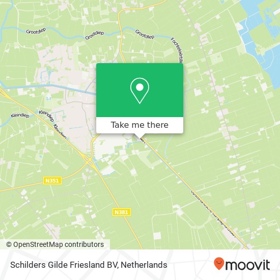 Schilders Gilde Friesland BV, Houtwal 31A Karte