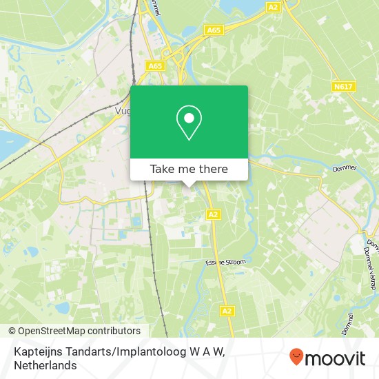 Kapteijns Tandarts / Implantoloog W A W, Parklaan 12 Karte