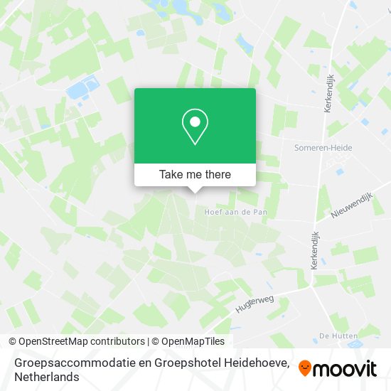 Groepsaccommodatie en Groepshotel Heidehoeve Karte