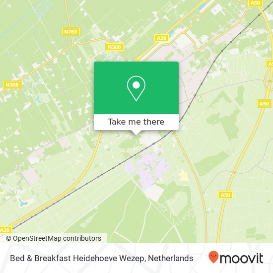 Bed & Breakfast Heidehoeve Wezep, Engelandsweg 12 Karte