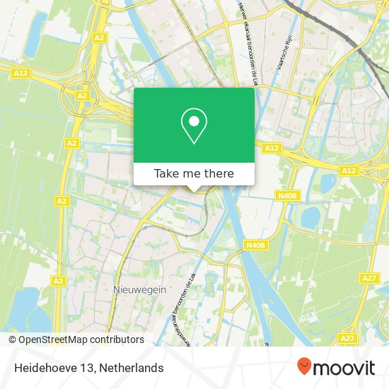 Heidehoeve 13, 3438 LN Nieuwegein Karte