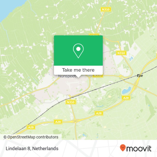 Lindelaan 8, 8071 AV Nunspeet map