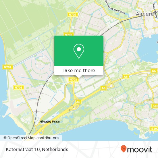 Katernstraat 10, 1321 NE Almere-Stad Karte
