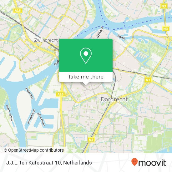 J.J.L. ten Katestraat 10, 3314 SP Dordrecht map