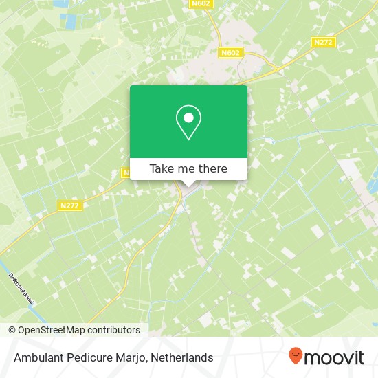 Ambulant Pedicure Marjo, Deken Schmerlingstraat 9 map