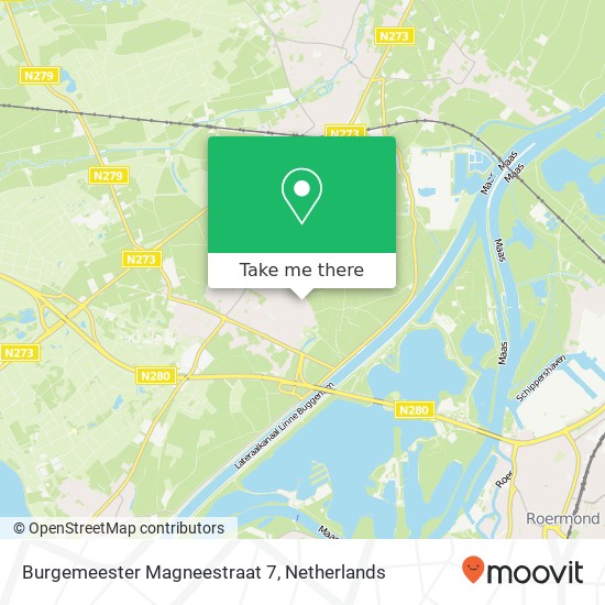 Burgemeester Magneestraat 7, 6085 GD Horn map