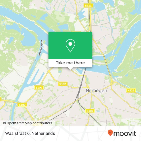 Waalstraat 6, 6541 XZ Nijmegen Karte