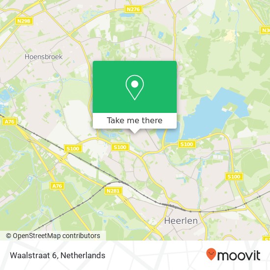 Waalstraat 6, 6413 VT Heerlen Karte