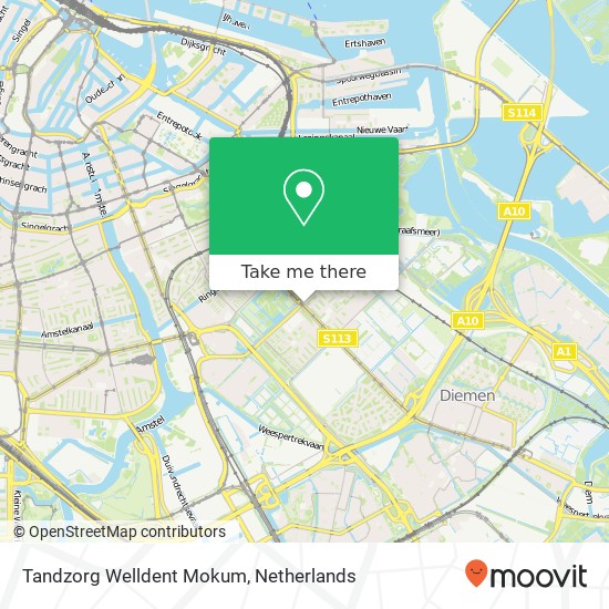 Tandzorg Welldent Mokum, Middenweg 165 map