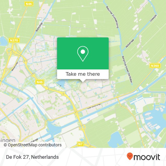 De Fok 27, 9733 EV Groningen Karte