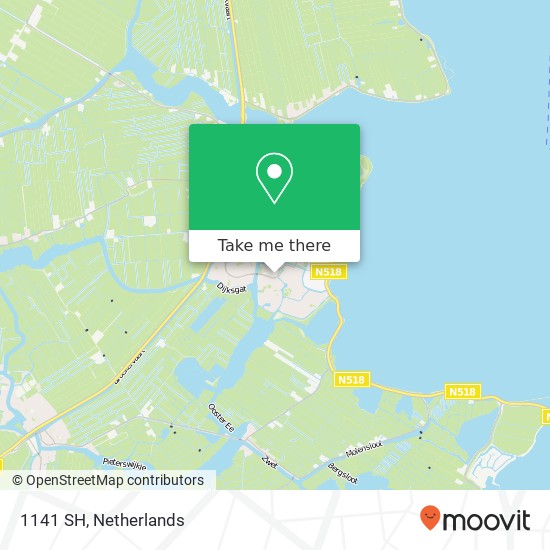 1141 SH, 1141 SH Monnickendam, Nederland Karte