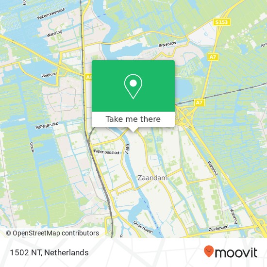 1502 NT, 1502 NT Zaandam, Nederland map