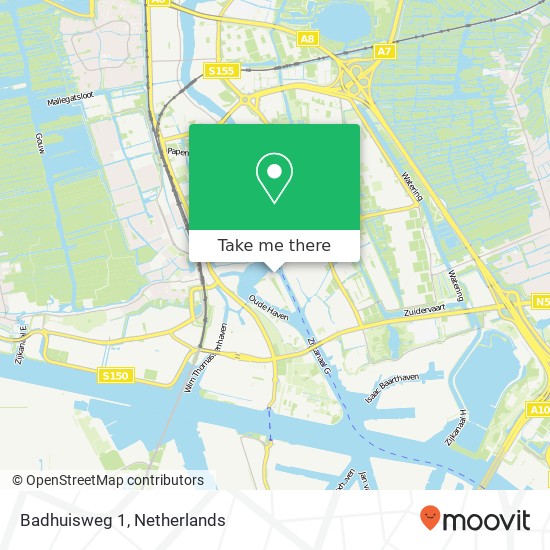 Badhuisweg 1, Badhuisweg 1, 1506 PA Zaandam, Nederland Karte