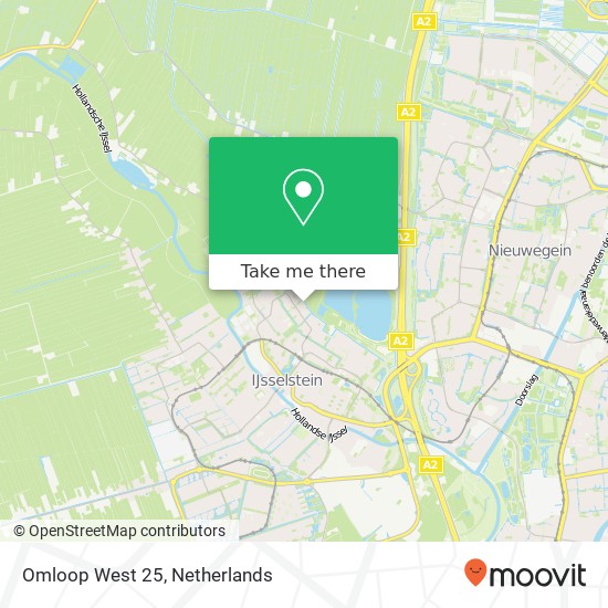 Omloop West 25, 3402 XN IJsselstein map