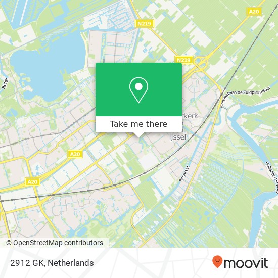 2912 GK, 2912 GK Nieuwerkerk aan den IJssel, Nederland map