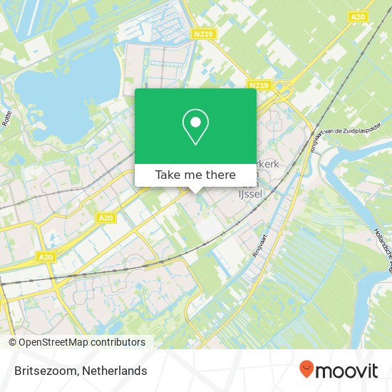 Britsezoom, Britsezoom, 2912 Nieuwerkerk aan den IJssel, Nederland map