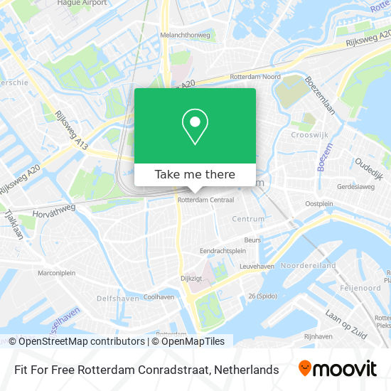 Fit For Free Rotterdam Conradstraat map