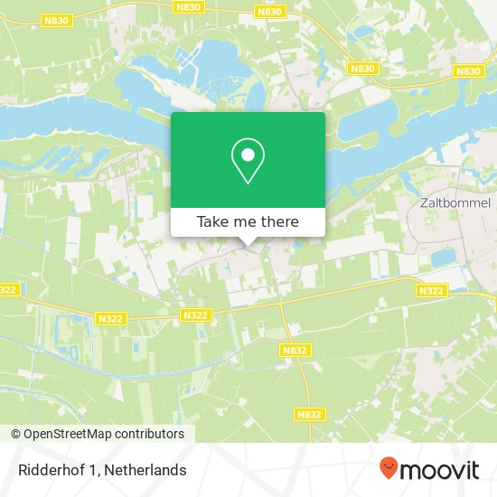 Ridderhof 1, Ridderhof 1, 5311 CM Gameren, Nederland Karte