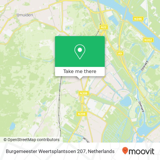 Burgemeester Weertsplantsoen 207, 2071 PG Santpoort-Noord map