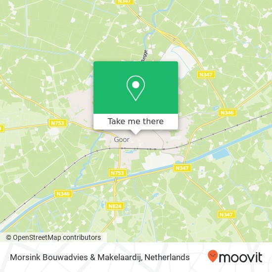 Morsink Bouwadvies & Makelaardij, Grotestraat 80 map