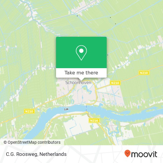 C.G. Roosweg, 2871 Schoonhoven Karte
