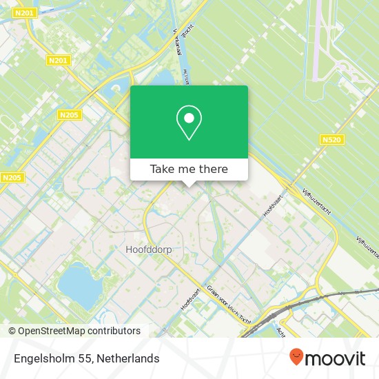 Engelsholm 55, 2133 AC Hoofddorp Karte