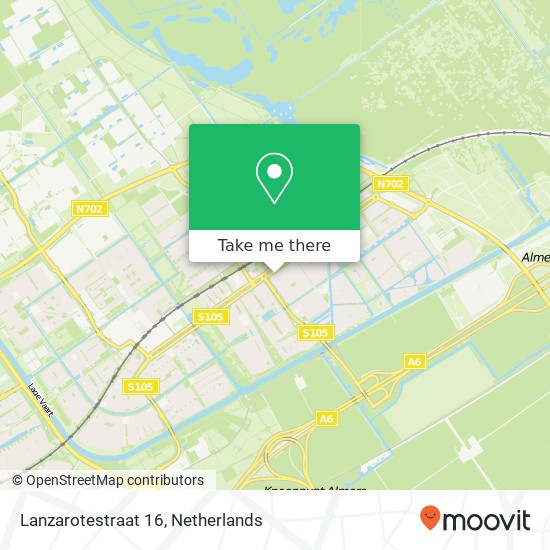 Lanzarotestraat 16, 1339 VA Almere-Buiten map