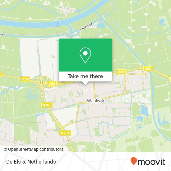 De Els 5, 5141 HH Waalwijk map
