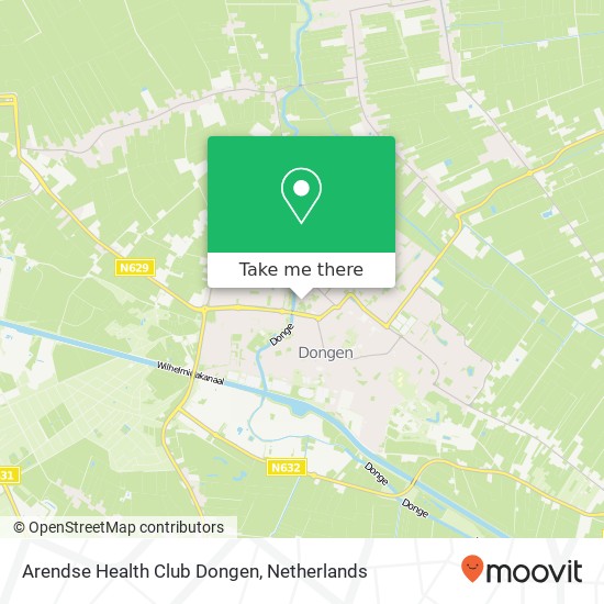 Arendse Health Club Dongen, Dongepark map