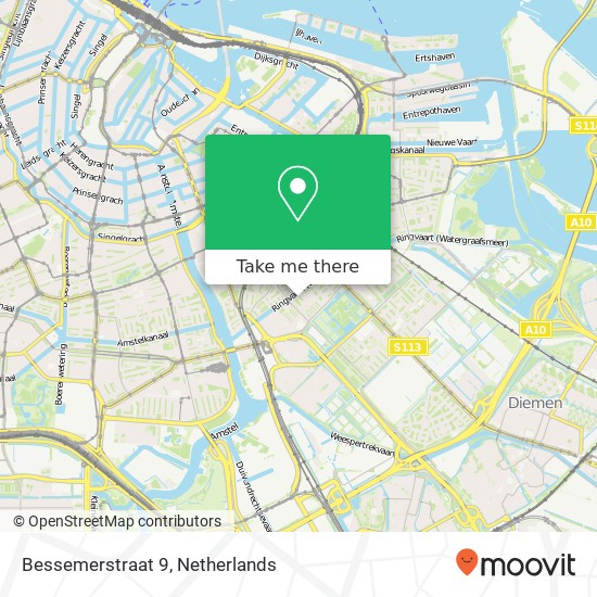 Bessemerstraat 9, 1097 AM Amsterdam map