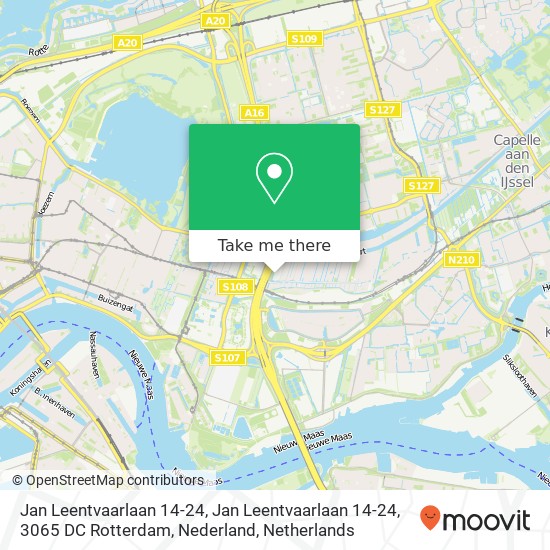 Jan Leentvaarlaan 14-24, Jan Leentvaarlaan 14-24, 3065 DC Rotterdam, Nederland map