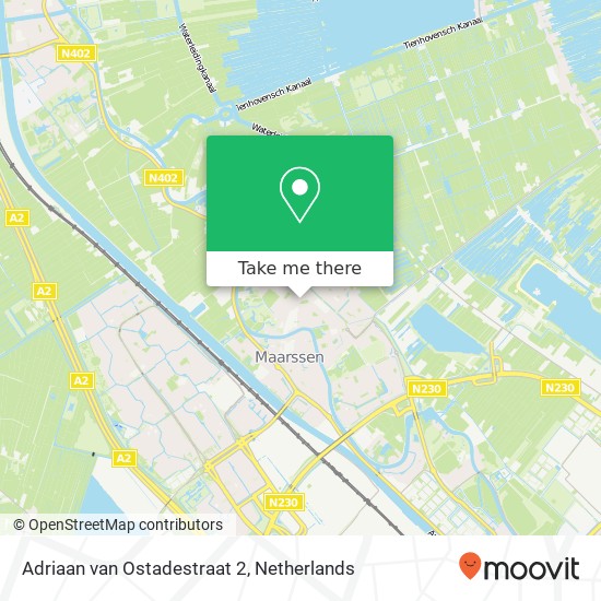 Adriaan van Ostadestraat 2, 3601 RE Maarssen Karte