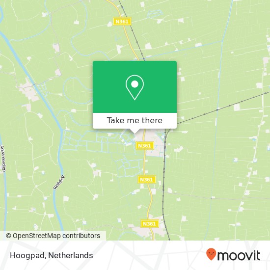 Hoogpad, Hoogpad, 9771 Sauwerd, Nederland map