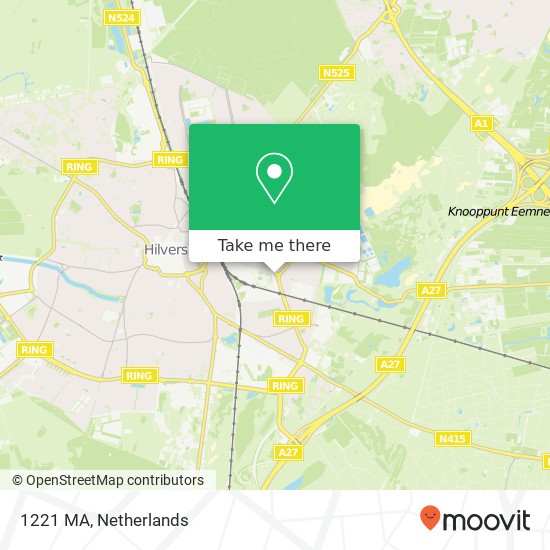 1221 MA, 1221 MA Hilversum, Nederland map