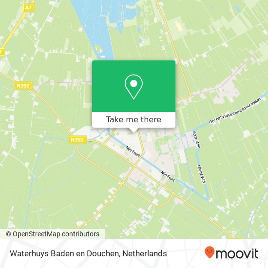 Waterhuys Baden en Douchen, Leitswei 6 map