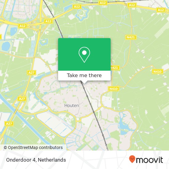 Onderdoor 4, Onderdoor 4, 3995 DX Houten, Nederland Karte