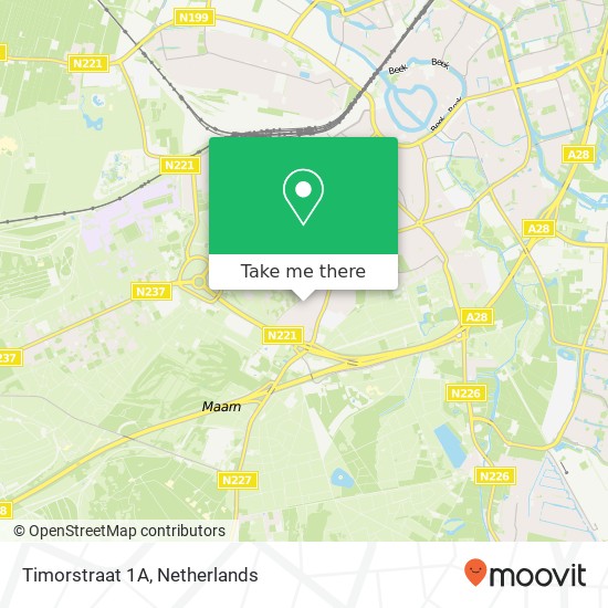 Timorstraat 1A, Timorstraat 1A, 3818 CK Amersfoort, Nederland Karte