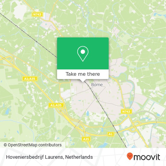 Hoveniersbedrijf Laurens, Bornerbroeksestraat 47 map