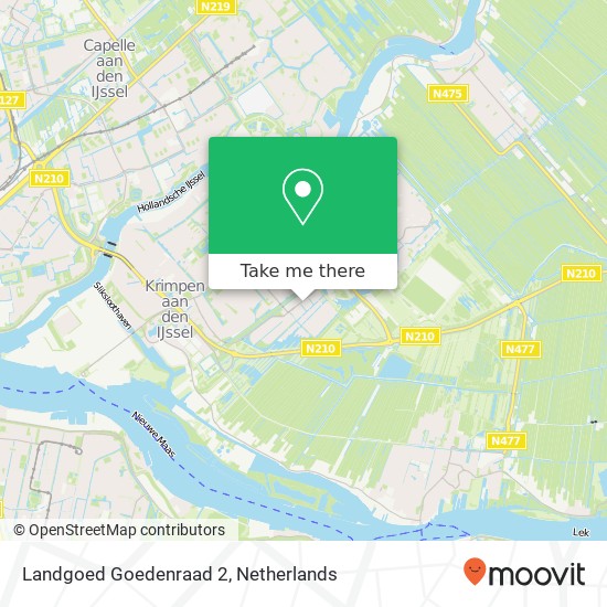 Landgoed Goedenraad 2, 2926 TC Krimpen aan den IJssel map