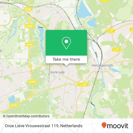 Onze Lieve Vrouwestraat 119, Onze Lieve Vrouwestraat 119, 6461 BP Kerkrade, Nederland map