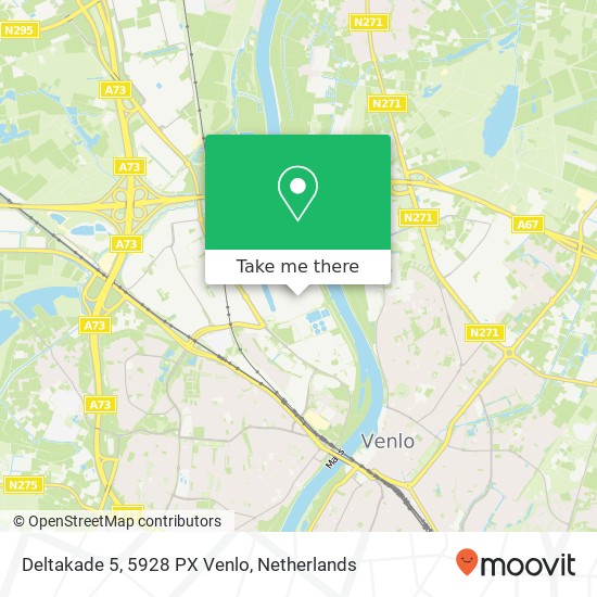 Deltakade 5, 5928 PX Venlo map