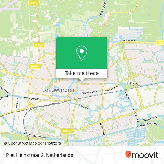 Piet Heinstraat 2, 8921 GL Leeuwarden map