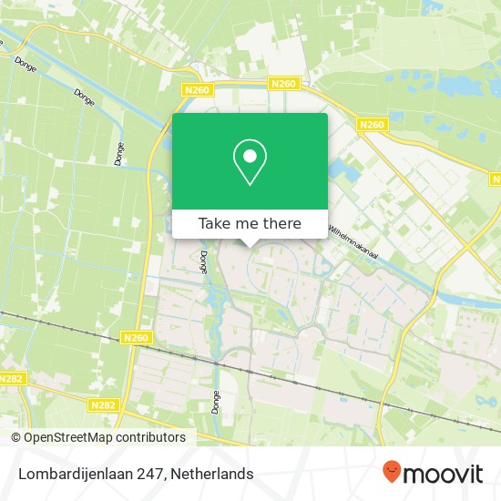 Lombardijenlaan 247, 5045 WN Tilburg map