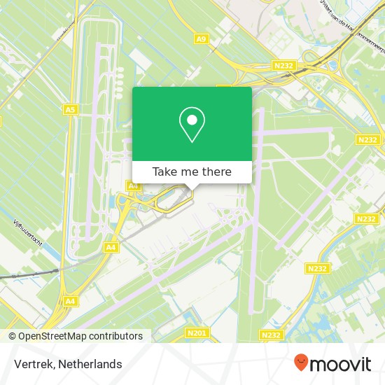 Vertrek, Vertrek, 1118 Schiphol, Nederland Karte