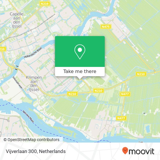 Vijverlaan 300, 2923 TM Krimpen aan den IJssel map