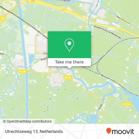 Utrechtseweg 13, 1381 GR Weesp map