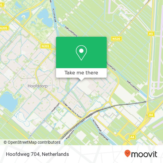 Hoofdweg 704, 2132 BV Hoofddorp Karte