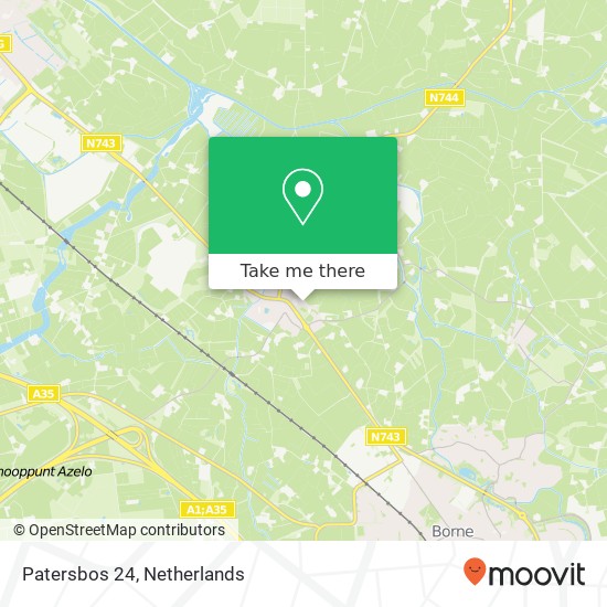 Patersbos 24, 7625 PZ Zenderen map